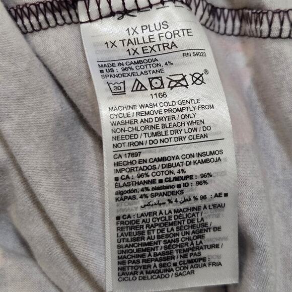 Old Navy Bugundy Floral Scoopneck Dress, Size 1X NWT - Picture 8 of 9